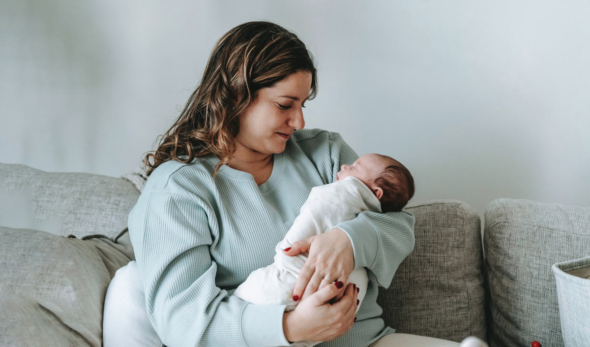 Mother with newborn baby